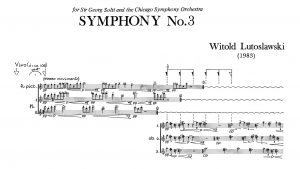 Detail of the opening bars of Lutosławski's Third Symphony