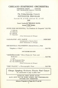 Maurice Ravel program page