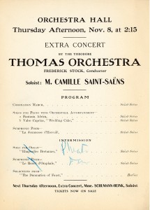 Program page for the added extra concert on November 8, 1906