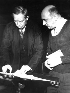 Frederick Stock and Arnold Schoenberg in Orchestra Hall, February 1934