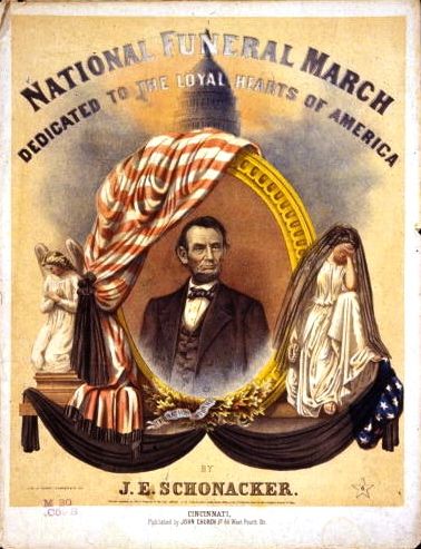 Sheet music for a march written to mark Lincoln's funeral procession.
