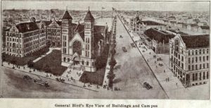 Bird’s Eye View of Lincoln Park Campus, ca. 1908 From “DePaul University 1908-1909” Brochure DePaul University Archives