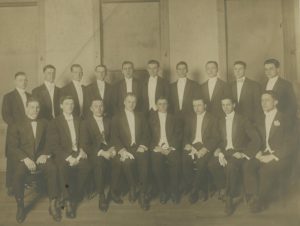 Photograph of Alpha Chi Fraternity Brothers, ca. 1910 Student Affairs Ephemera Collection DePaul University Archives
