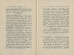“DePaul University Bulletin,” 1913 DePaul University Publications Collection DePaul University Archives
