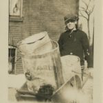 Photograph of Joe Ward with Ward Wheelbarrow, ca. 1915 Vincentian Personnel Files, Ferdinand Ward DeAndreis-Rosati Memorial Archives