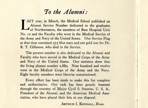 Northwestern University Medical School Faculty Members in the service. Northwestern University Bulletin, 1918
