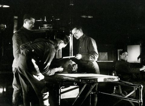 Medical Staff using the x-ray on a patient