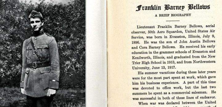 Memorial service program for Franklin Barney Bellows, 1918