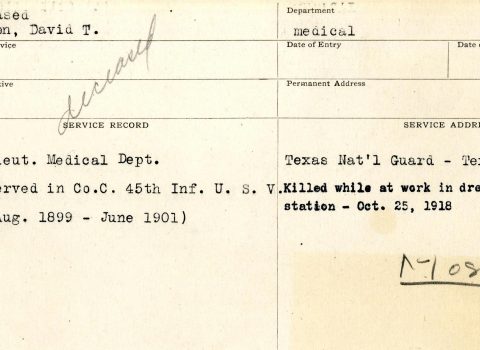 Northwestern University War Service Record, undated